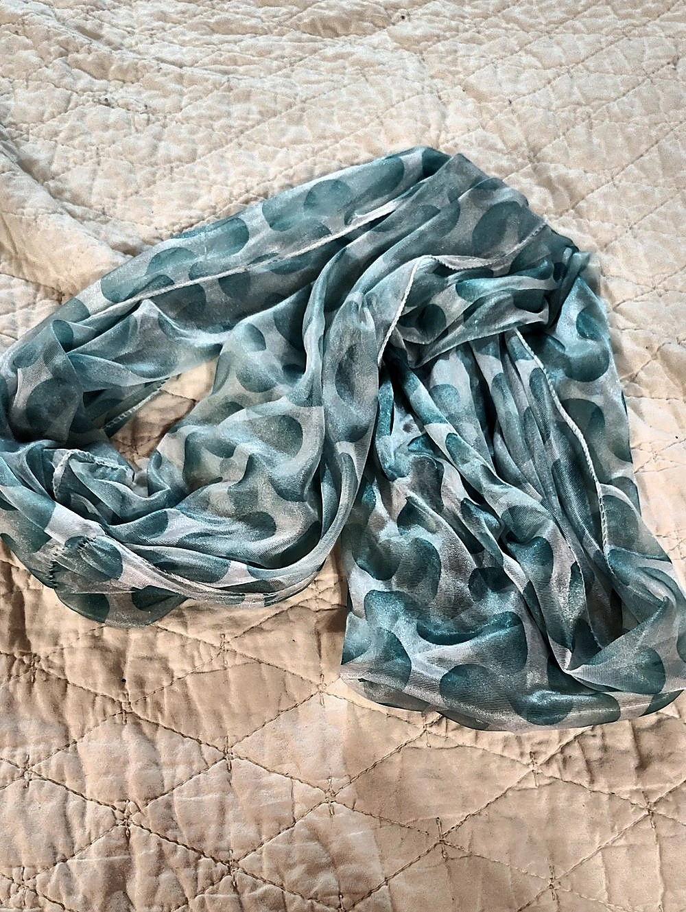 Abstract Teal Scarf